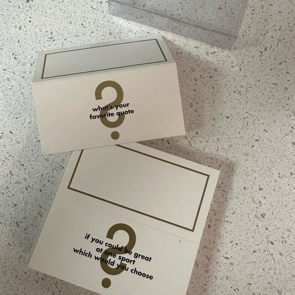 Question Cards with Gold Accents - Wedding Party Name Tags - Seating Chart - Picture 3 of 4